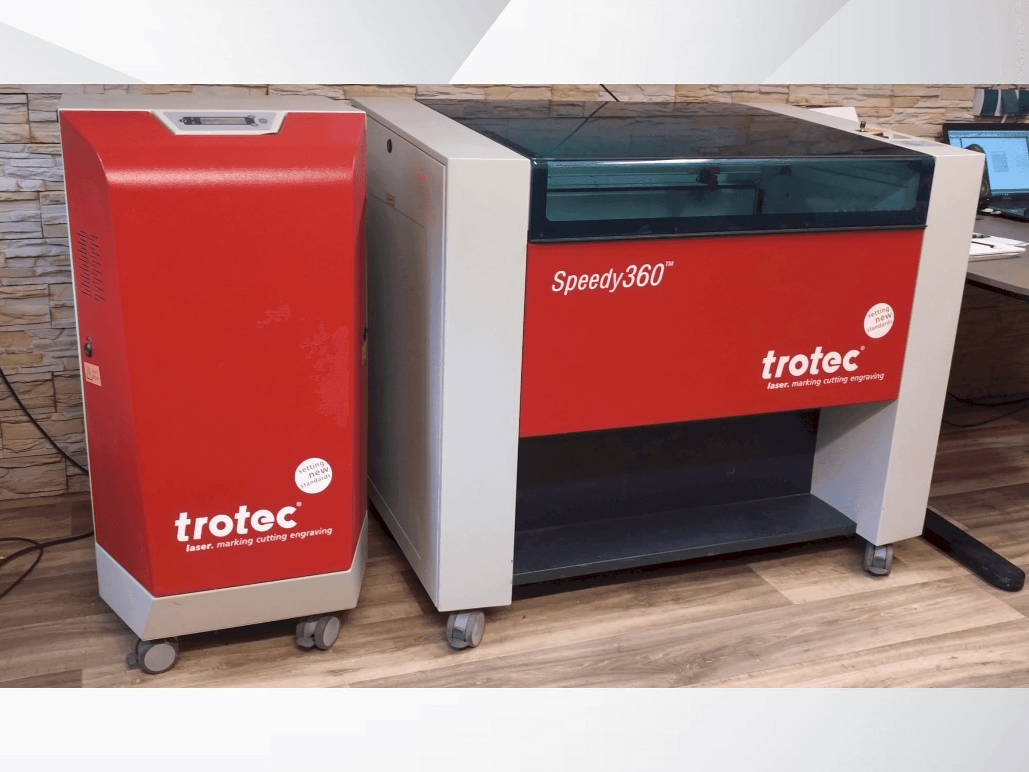 Trotec Speedy 360 Mašinos vaizdas iš priekio