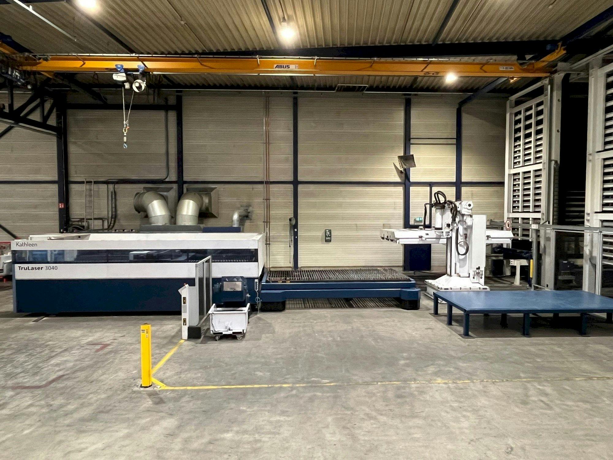 Trumpf TruLaser 3040 6kW CO2 + Liftmaster Mašinos vaizdas iš priekio